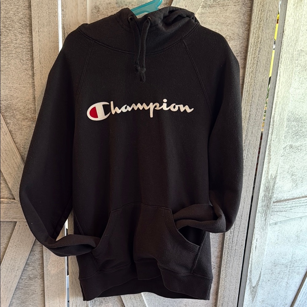 Champion Black Pullover Hoodie for Men